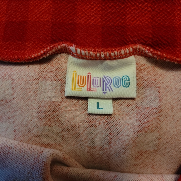 Red Lularoe Cassie Skirt (L) - Picture 2 of 3